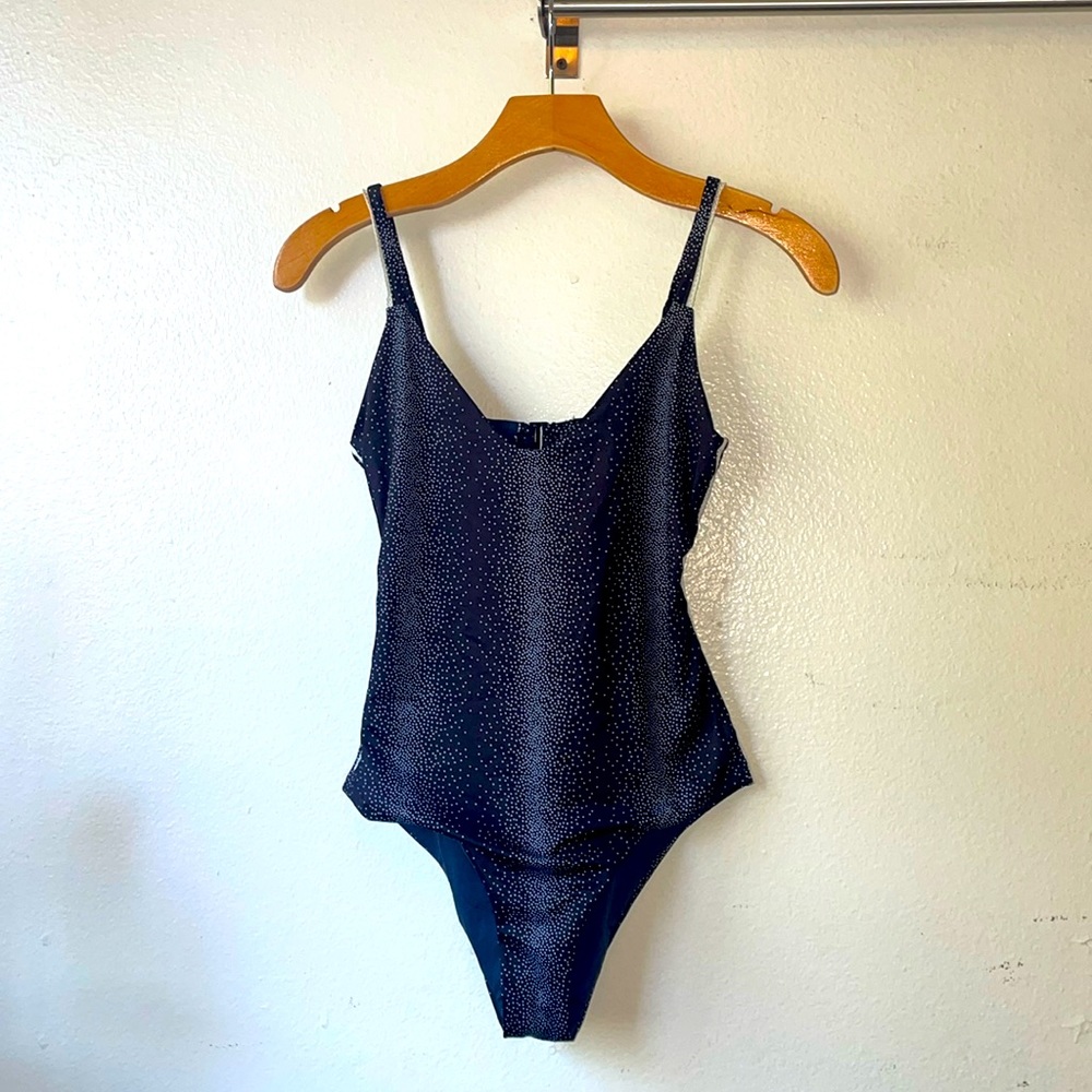 Tavik One Piece Swimsuit in Navy Dot - Small